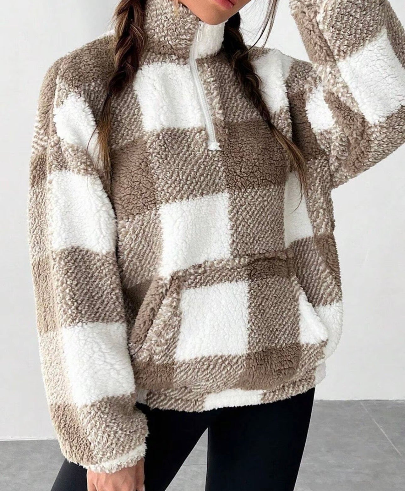 Woman’s plaid fleece