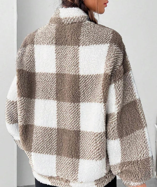 Woman’s plaid fleece